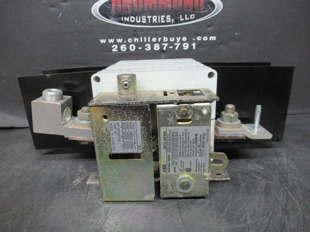 Used ABB 400 AMP DISCONNECT SWITCH OETL-NF400 600 VAC 350 HP **WARRANTY**