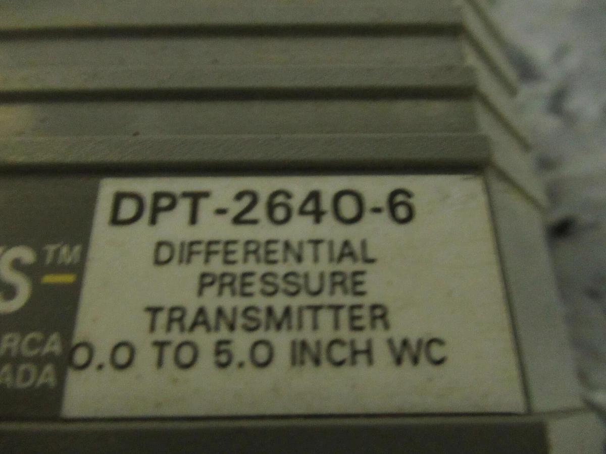 Used METASYS JOHNSON CONTROLS DPT-2640-6 DIFFERENTIAL PRESSURE TRANSMITTER RELAY