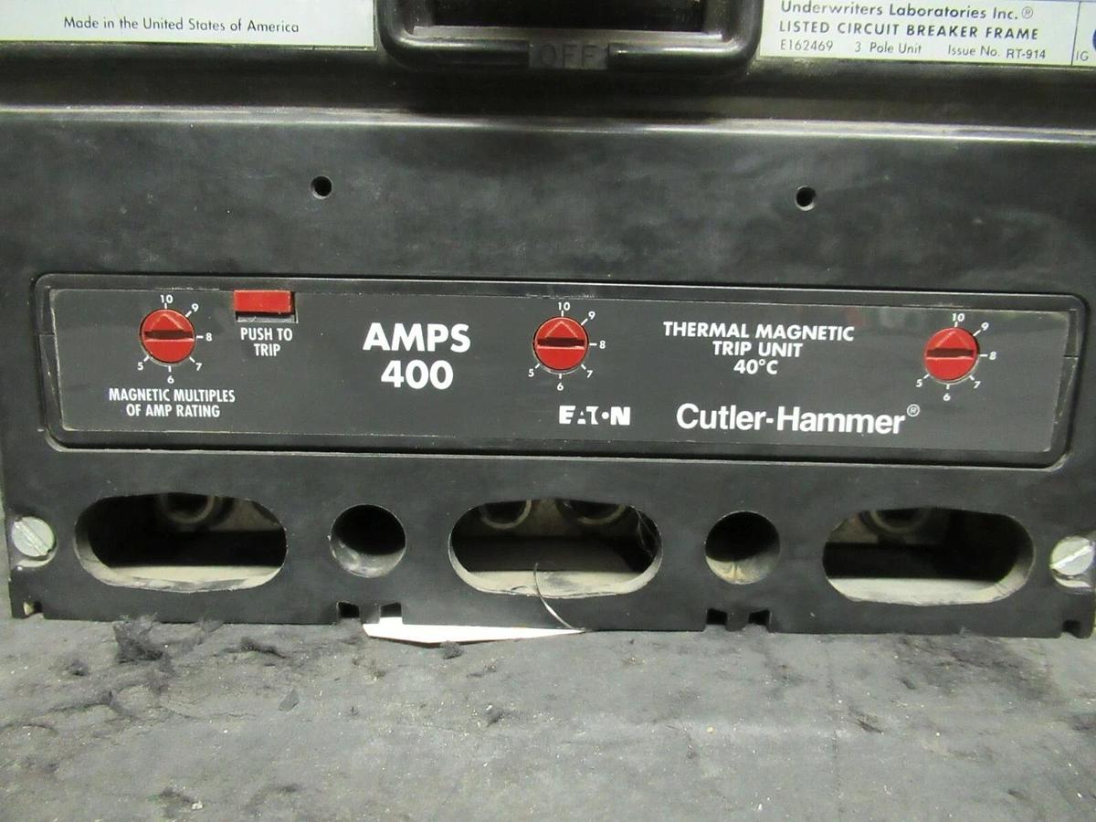 Used CUTLER HAMMER CIRCUIT BREAKER LS36F600E 400 AMP 600 VAC 3-POLE LSE