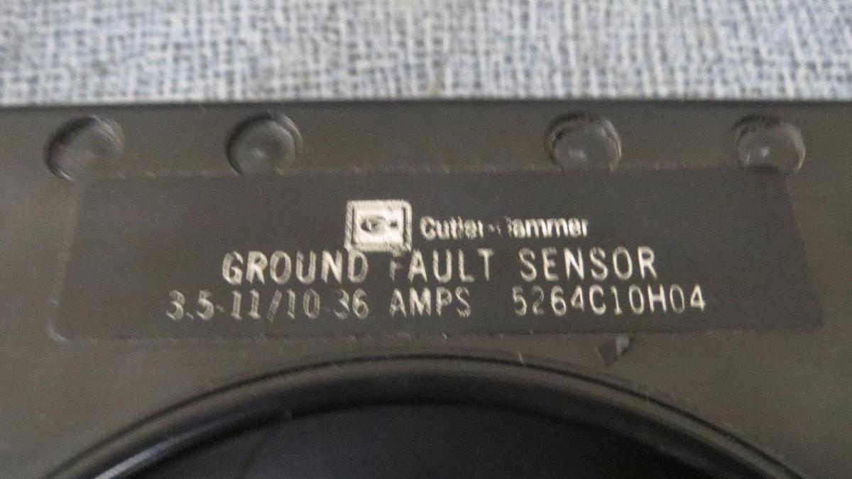 Used CUTLER HAMMER GROUND FAULT SENSOR 3.5-11/10-36 AMP MODEL 5264C10H04