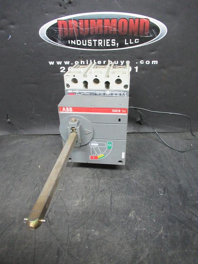 Used ABB CIRCUIT BREAKER S3H SACE S4 225 AMP 480 VAC 500 VDC 3-POLE W/ AUXLLIARY