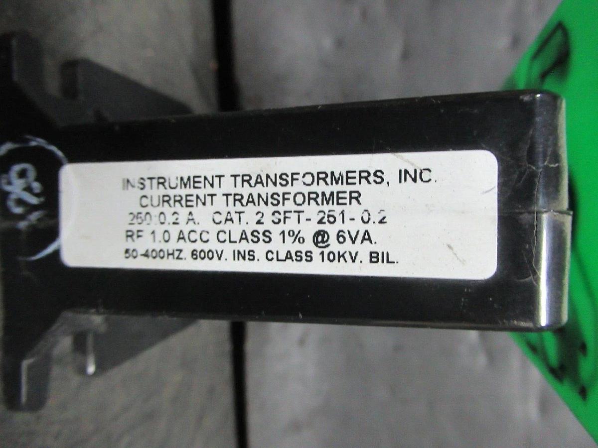 Used INSTRUMENT TRANSFORMER 2-SFT-251-0.2 50-400 HZ 250:0.2 6 VA 600 V W/ CONVERTER