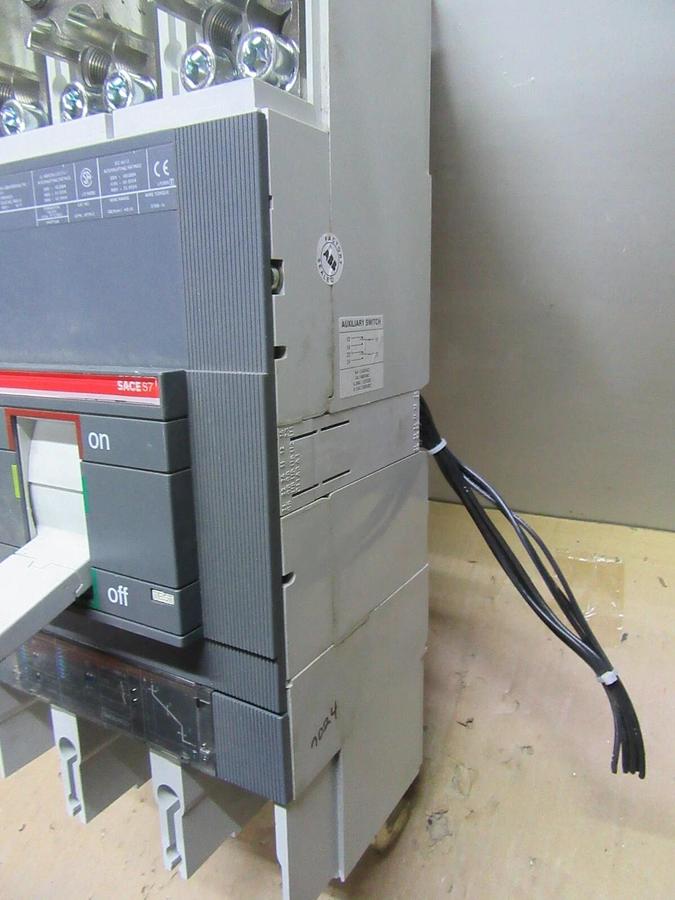 Used ABB CIRCUIT BREAKER SACE S7 S7H 1000 AMP 600 VAC W/ AUXILIARY SWITCH & SHUNT