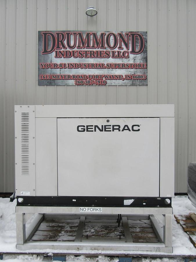 Used 30 KW GENERATOR GENERAC NATURAL GAS LP PROPANE 120/240V 1 PH SG030 399 HRS VIDEO