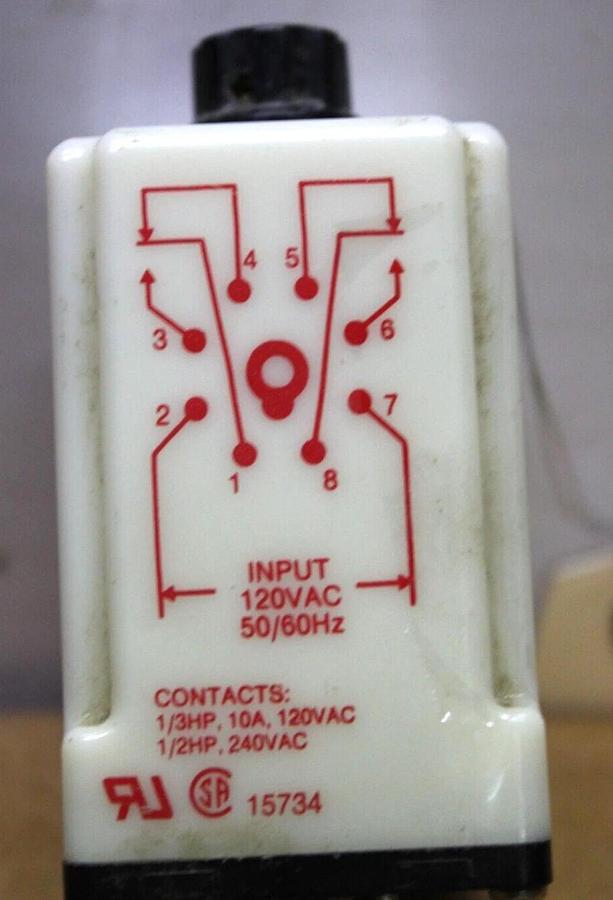 Used DAYTON TIME DELAY RELAY 6X605E 120/240 VAC 10 AMP 3-300 SEC **WARRANTY**