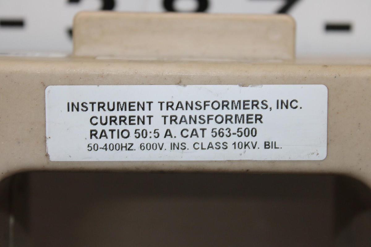 Used CUTLER HAMMER CURRENT TRANSFORMER 563-500 42-4191 50:5 50-400HZ 600V
