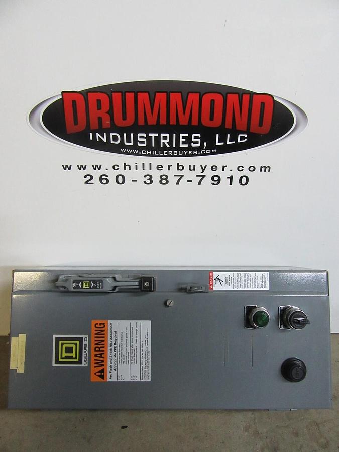 Used SQUARE D COMBINATION STARTER 8536SBO2H109S 30 AMP 600 VAC SIZE 0