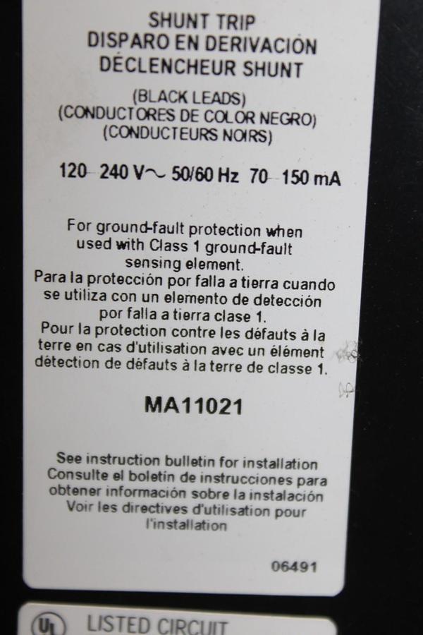 Used SQUARE D CIRCUIT BREAKER MHL366006139 3-POLE 600 VAC 600 AMP *WARRANTY*
