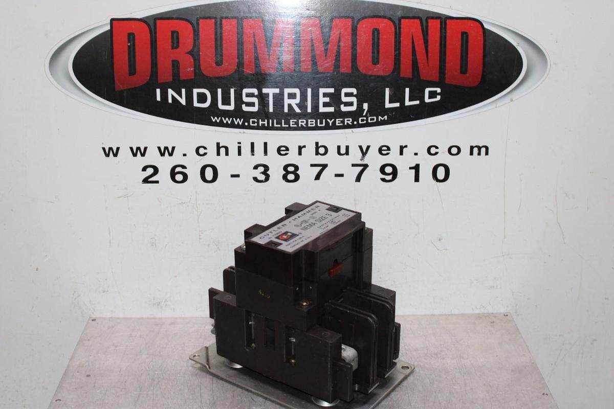 Used CUTLER-HAMMER CONTACTOR C10EN3 NEMA SIZE 3 90 AMP 600 VAC 3-POLE COIL: 120 V