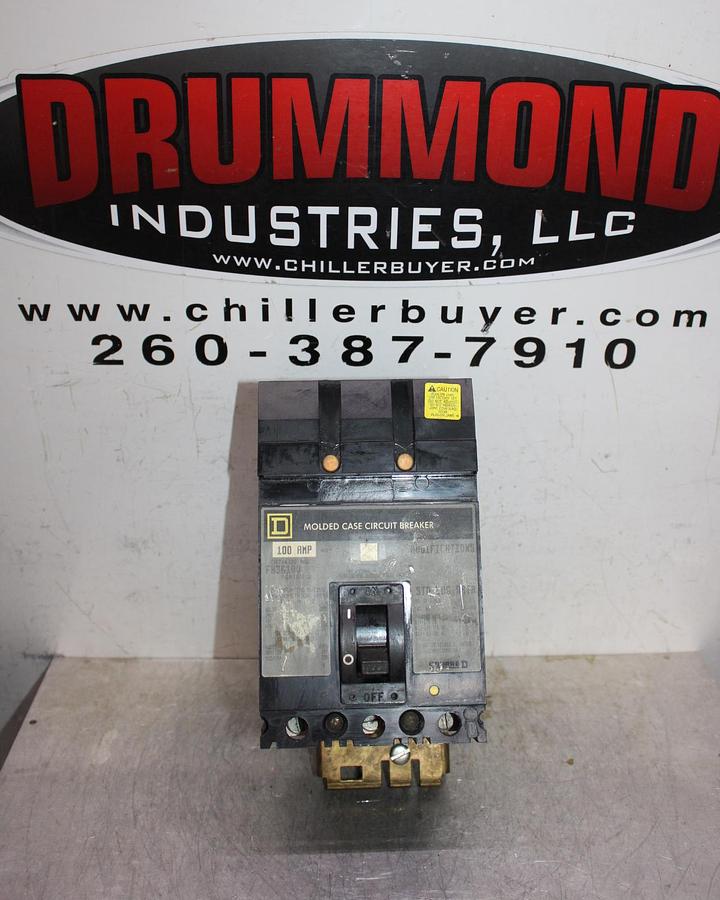Used SQUARE D I-LINE CIRCUIT BREAKER FA34100 100 AMP 480 VOLT 3-POLE