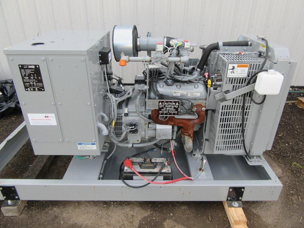 Used 30 KW GENERATOR MTU 4.3 NATURAL GAS LP PROPANE 120/240 VOLT 1PH 89 HRS 40KW 2015