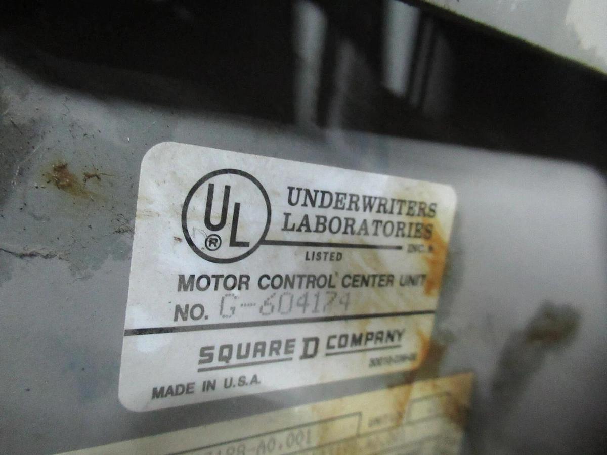 Used SQUARE D MCC MOTOR CONTROL STARTER 12" MODEL 5 W/ NEMA SIZE 1 8536SCO3 3 AMP