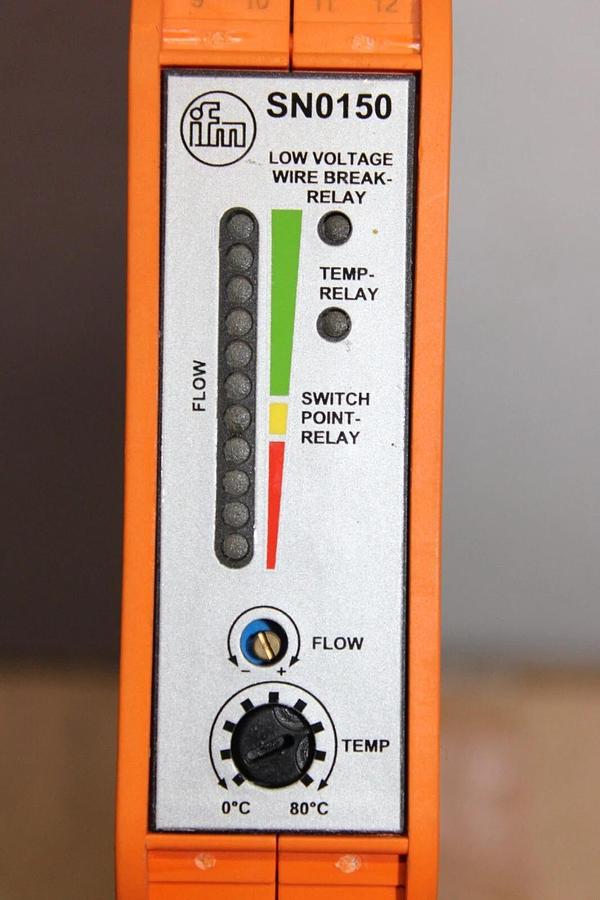 Used IFM CURRENT MONITOR FOR FLOW SENSOR SN0150 VS3000 240 VAC 4 AMP *WARRANTY*