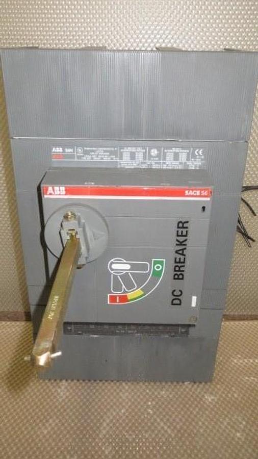 Used ABB D/C BREAKER SACE S6 600 AMP, 600 VAC 500 VDC W/ 600 AMP TRIP, 2 POLE