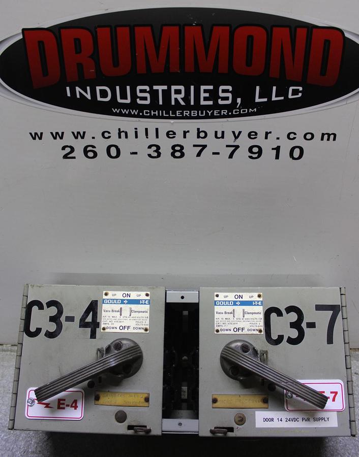Used ITE TWIN VACU-BREAK FUSIBLE PANELBOARD SWITCH V7E3611 600V 30A