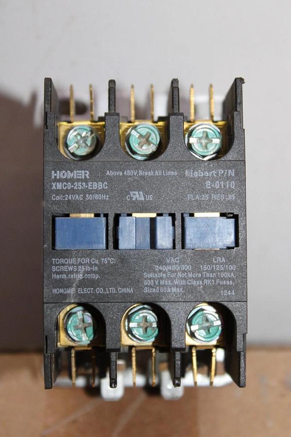 Used HOMER CONTACTOR XMC0-253-EBBC E-0110 25 AMP 600 VAC COIL: 24 VAC **LOT OF 2**