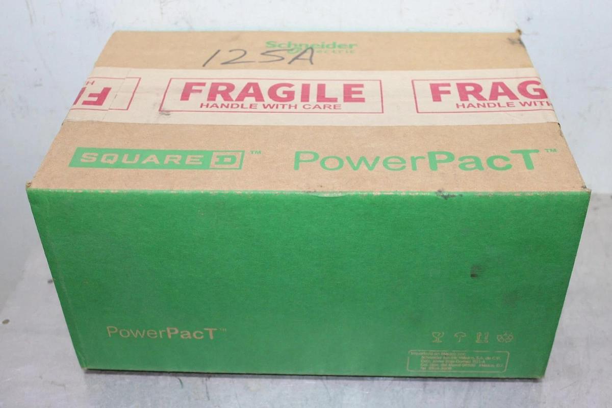 NIB SQUARE D POWERPACT I-LINE CIRCUIT BREAKER BGA36125 125 AMP 3-POLE 600 VAC