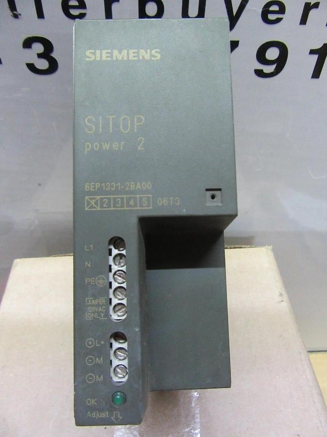 Used SIEMENS SITOP POWER 2 POWER SUPPLY 6EP1-331-2BA00 230 VAC IN 24 VDC OUT