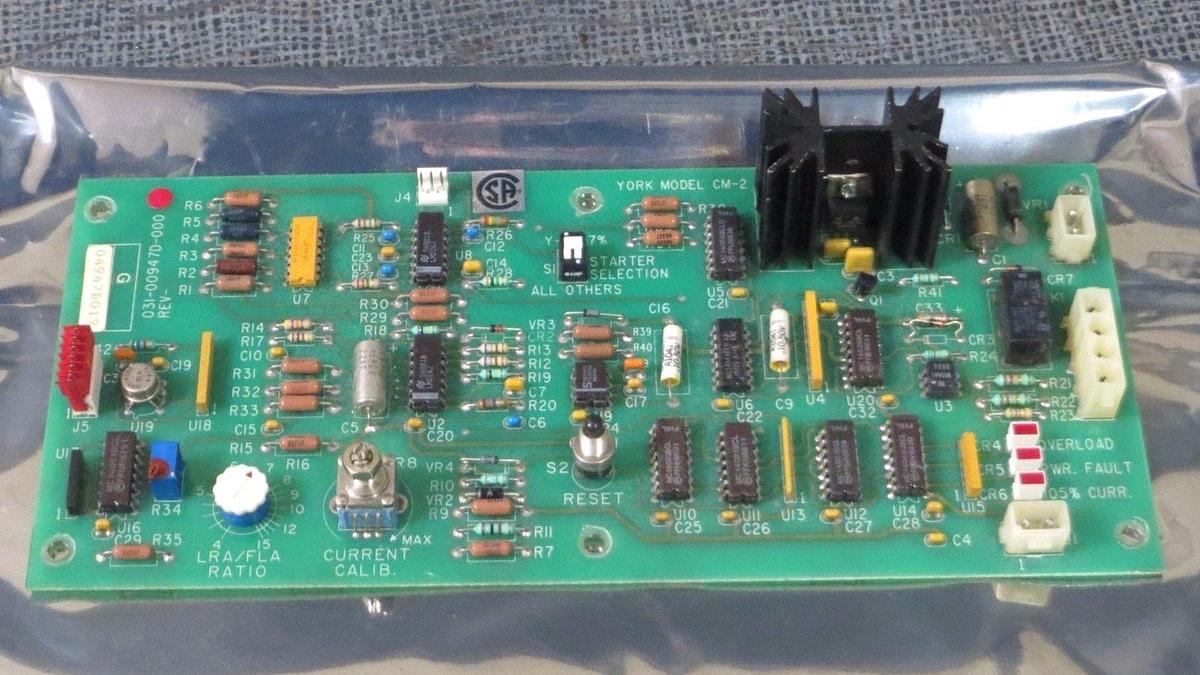 Used YORK CURRENT CONTROL CM-2 CIRCUIT BOARD MODEL 031-00947D-000 **WARRANTY**