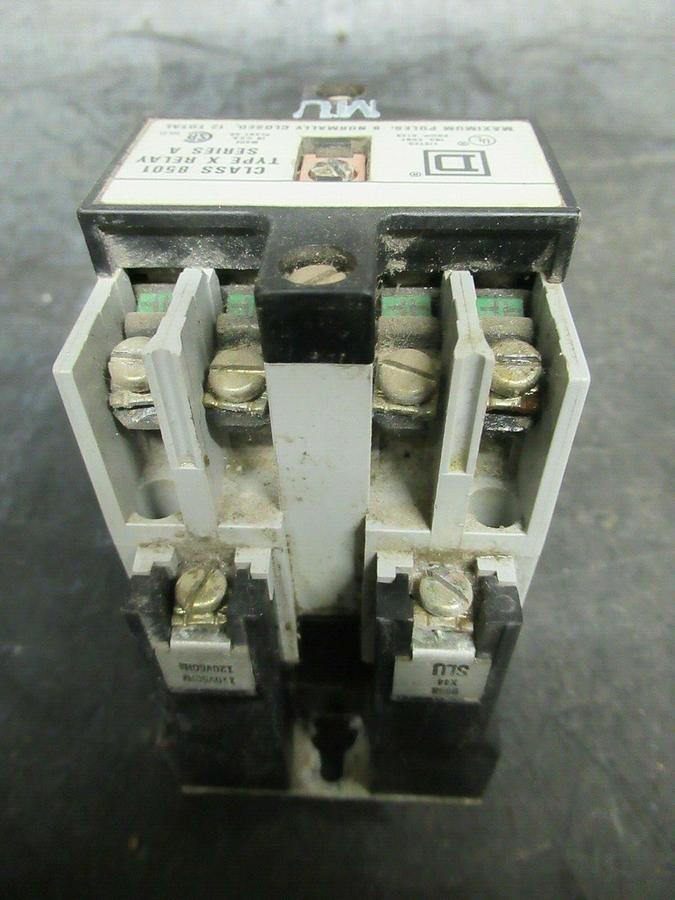 Used 20 AMP SQUARE D TYPE X RELAY 8501-XO-40 12 POLE **WARRANTY INCLUDED**