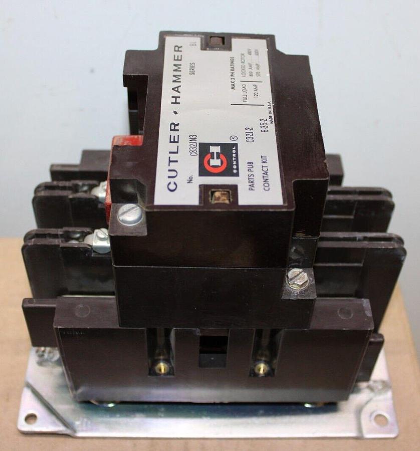 Used CUTLER-HAMMER CONTACTOR 120A 600V C832JN3 SERIES B1 **WARRANTY INCLUDED**