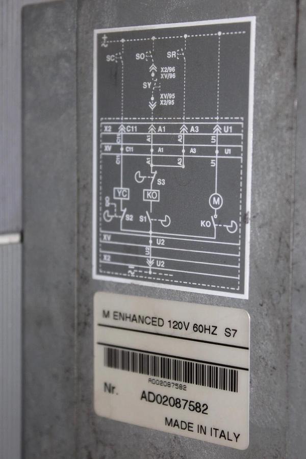 Used ABB CIRCUIT BREAKER SACE S7 1200 AMP 3-POLE W/ M7-4 MOTOR OPERATOR