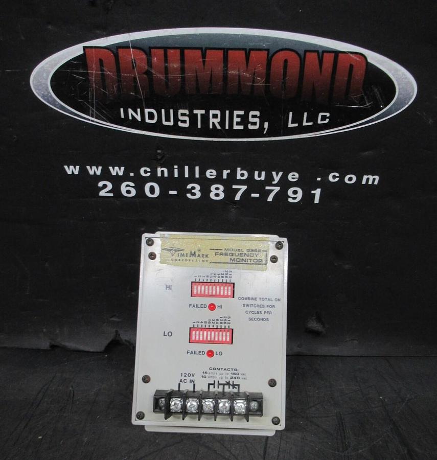 Used TIMEMARK FREQUENCY MONITOR B292 SUPPLY: 120V CONTACT: 150/240 VAC @ 15/10 AMP