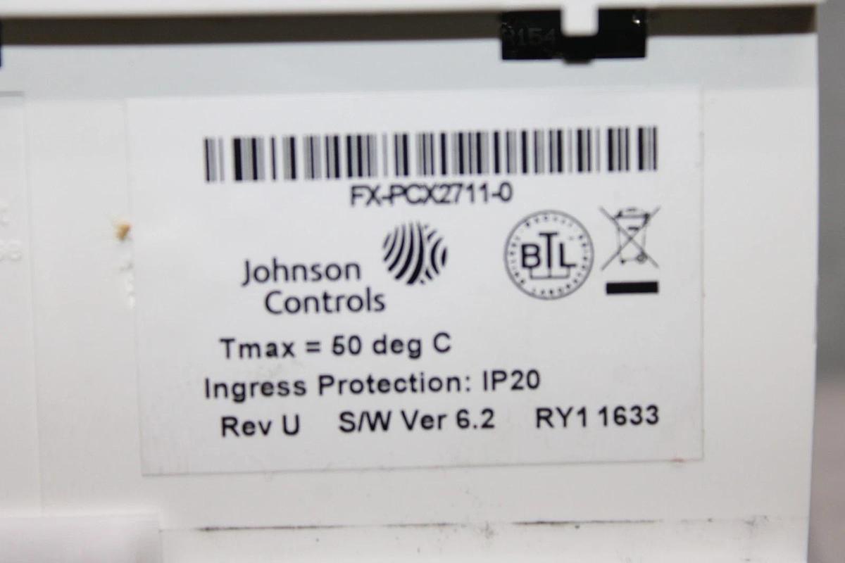 Used JOHNSON CONTROLS PCX UNIVERSAL CONTROLLER PCX2711 FX-PCX2711-0 REV. U PCG-5