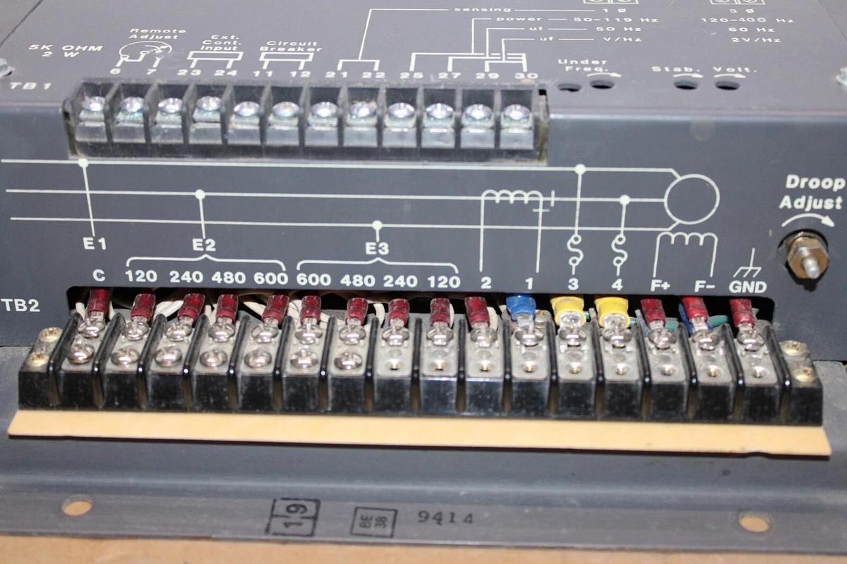 Used BASLER STATIC VOLTAGE REGULATOR SSR 125-12X 9-1859-00-107 600 VAC 400 HZ