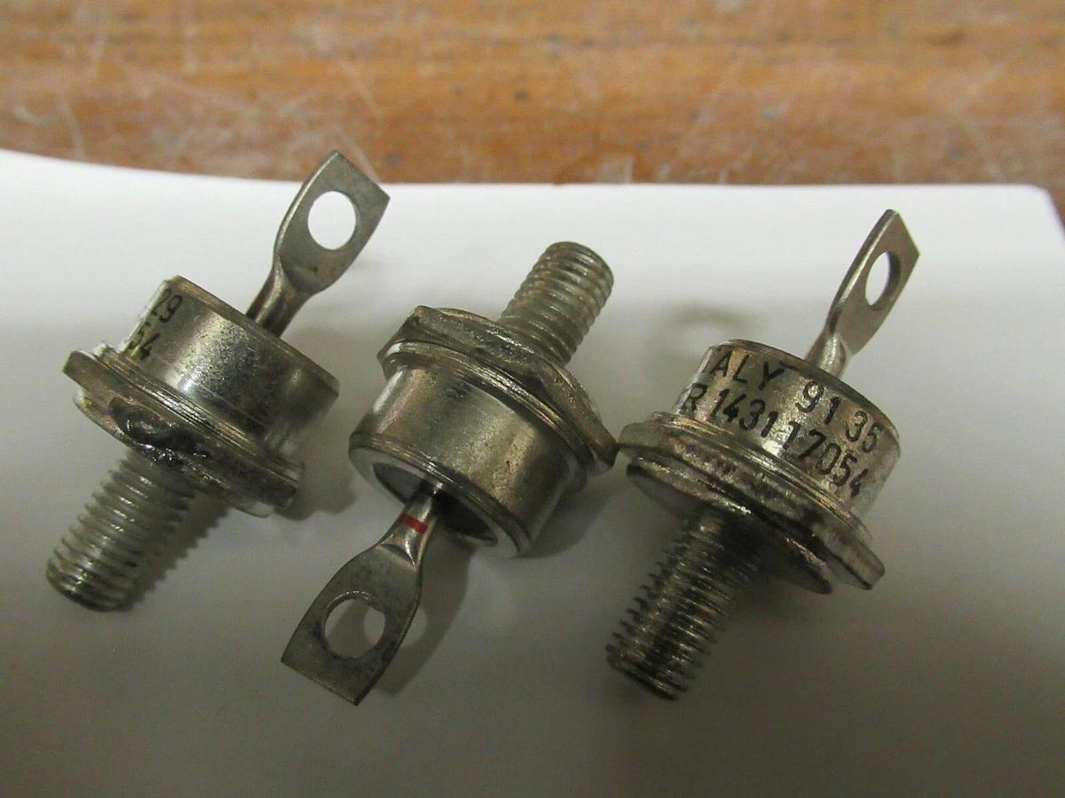 Used (3) VISHAY INTERNATIONAL 143117054 GENERAL PURPOSE RECTIFIER DIODE STUDS