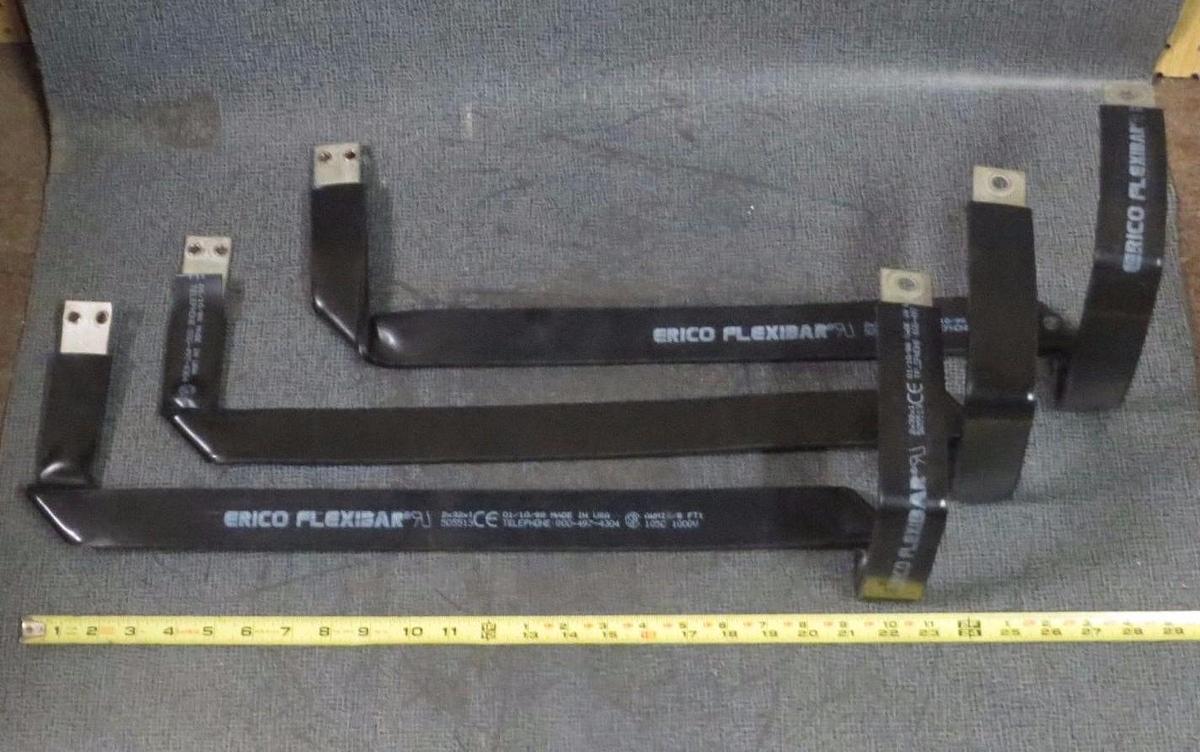 Used ERICO FLEXIBAR COPPER 3PC SET FOR 3 POLE RIGGING 2x32x1 1000V 505513