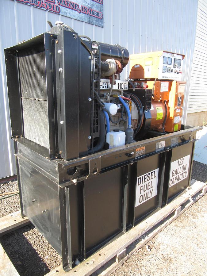 Used 30 KW DIESEL GENERATOR GENERAC 120/240 VOLT SINGLE PHASE 277 HOURS VIDEO WE SHIP