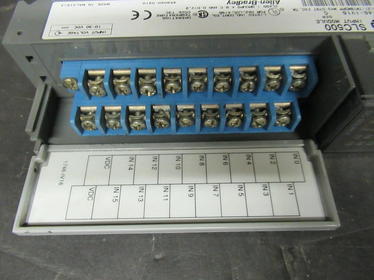 Used ALLEN BRADLEY SLC 500 1746-IV16 DC SOURCE INPUT MODULE SER. C **WARRANTY**