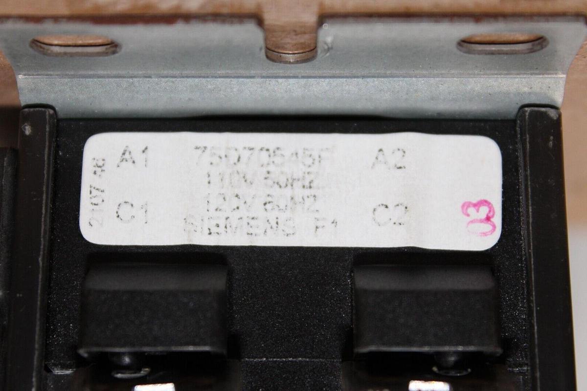 Used SIEMENS CONTACTOR 42BF35AF 600 VAC 3-POLE 30 AMP 15 HP COIL: 110/120 VAC