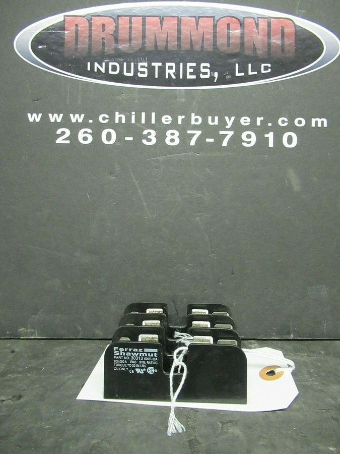 Used FERRAZ SHAWMUT FUSE HOLDER 30313 FOR 30 AMP 600 V FUSES **WARRANTY**
