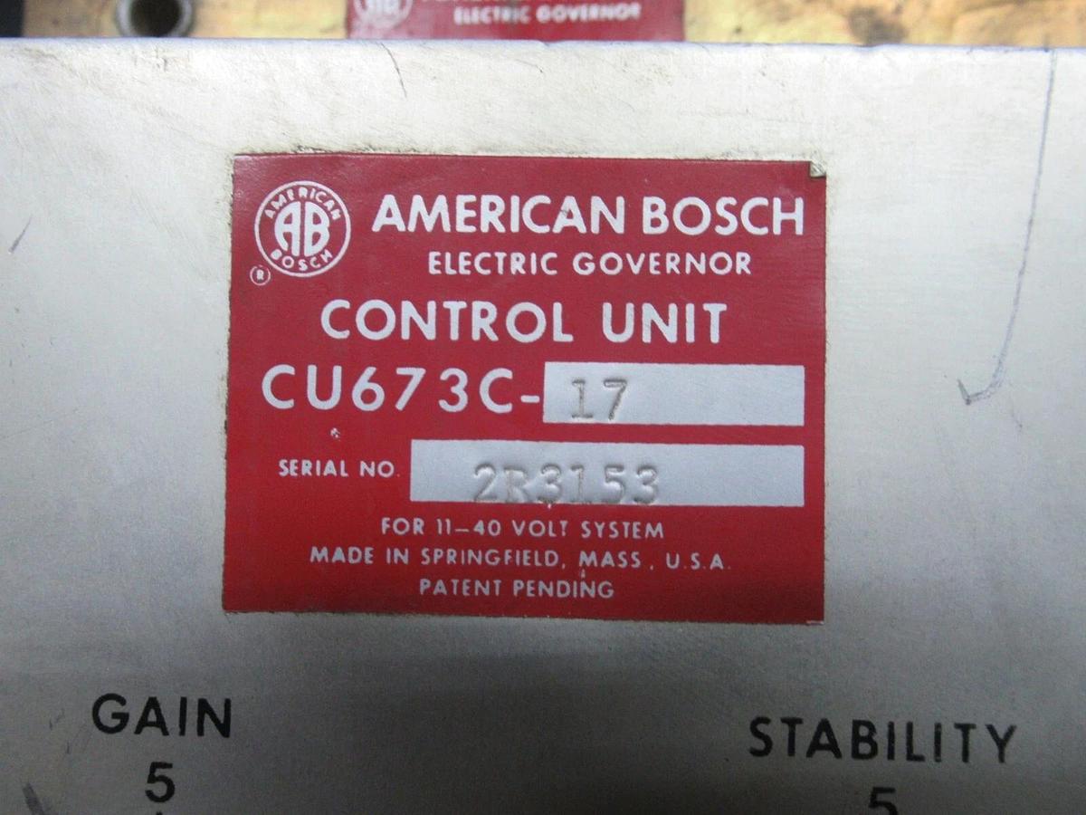 Used AMERICAN BOSCH ELECTRIC GOVERNER BOARD LSP672A CU673C-17 LS371A KT6722