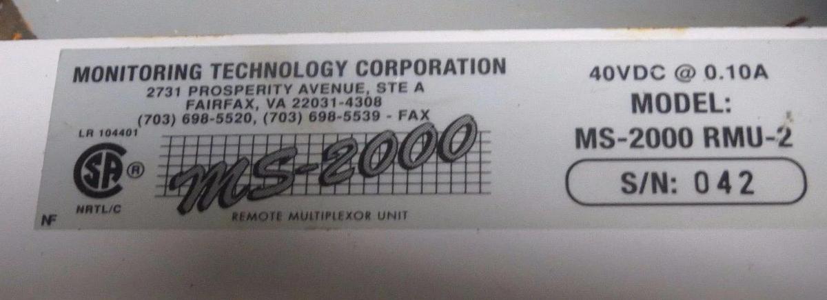 Used MONITORING TECH CORP COMM CIRCUIT BOARD FOR MS-2000 RMU-2 REMOTE MULTIPLEXOR
