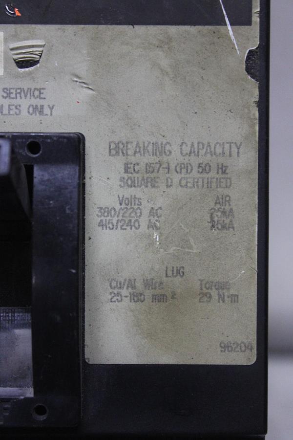 Used SQUARE D CIRCUIT BREAKER FAL34100 100 AMP 480 VAC 3-POLE **WARRANTY**
