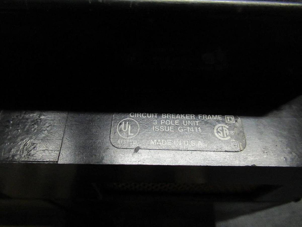 Used SQUARE D BREAKER PAF361600DC1286 1600A 600VDC W/ AUX SWITCH AND SHUNT TRIP