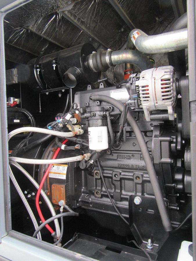 Used 48 KW DIESEL GENERATOR GENERAC 120/240 VOLT 393 HRS SOUND ENCLOSED VIDEO 50 KW