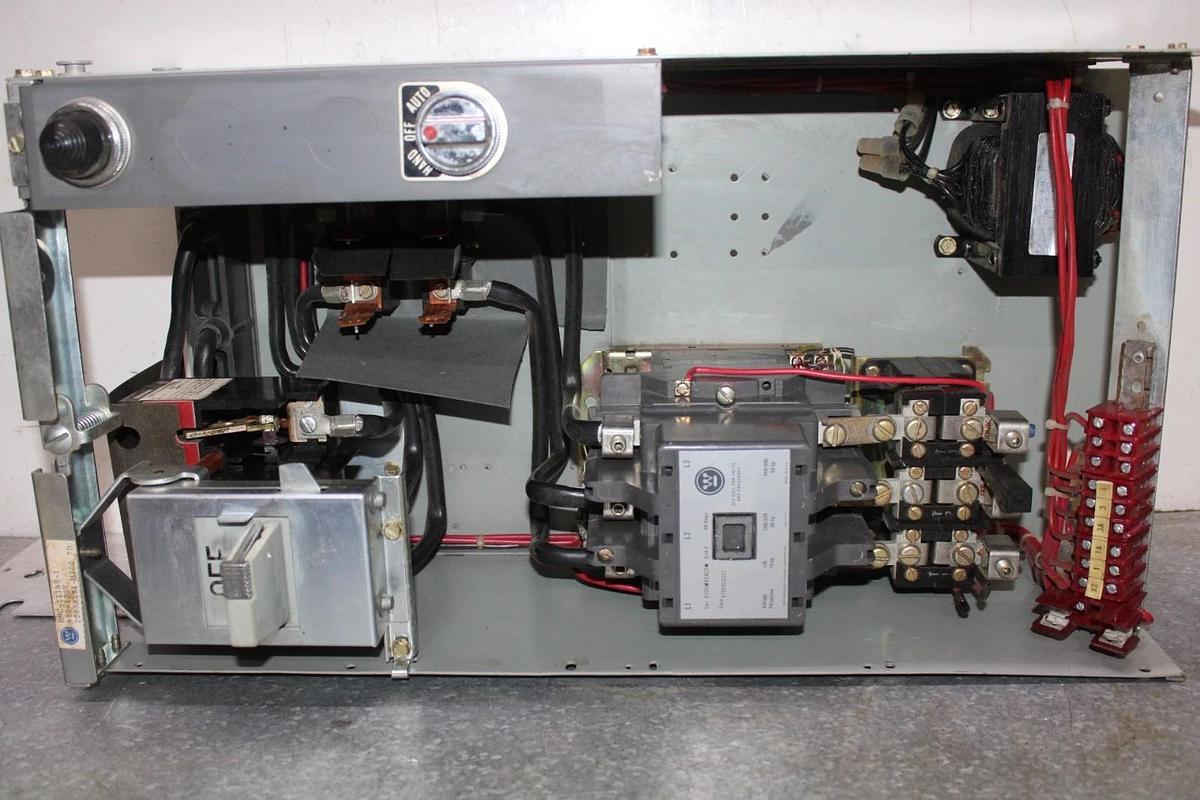 Used WESTINGHOUSE TYPE-W MCC STARTER CONTROL BUCKET 18" SIZE 3 90 AMP 600 VAC