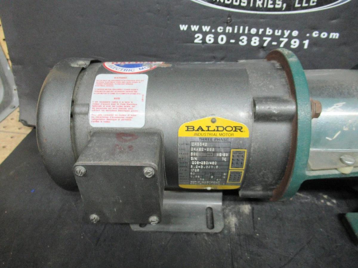 Used BALDOR 3-PHASE 56C MOTOR AND GEARBOX CM3542 W/ SUMITOMO HC-3097 3/4 HP 460 VOLT