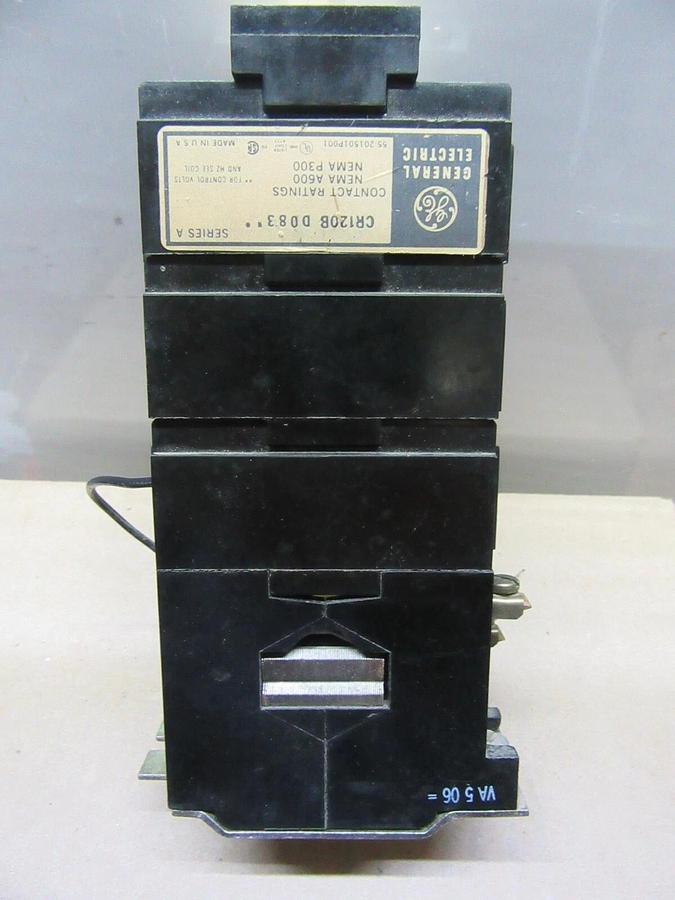 Used GENERAL ELECTRIC INDUSTRIAL RELAY CR120B-D083 600 VOLT COIL: 48 VOLT