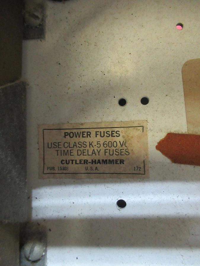 Used ALLEN BRADLEY MOTOR CONTROL BUCKET 12" NEMA SIZE 0 STARTER 509-A0D 600 V 18 AMP