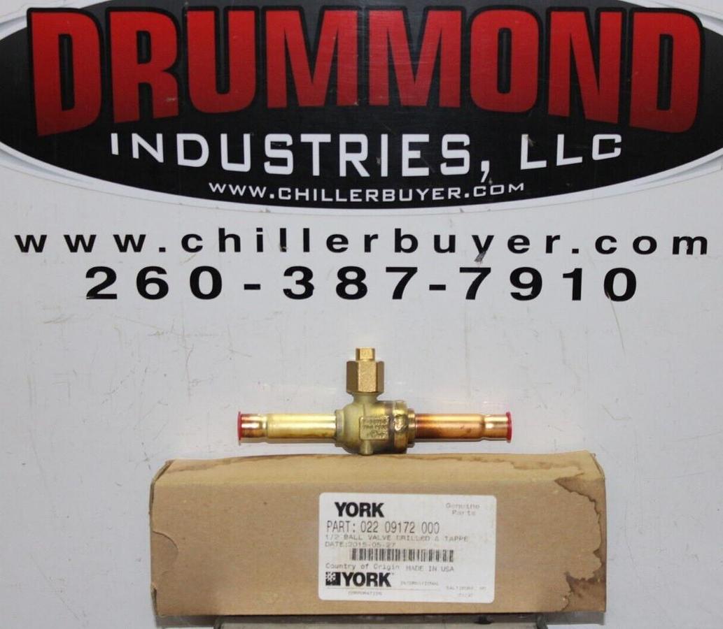 YORK 1/2" BALL VALVE 022-09172-000 F-36700 700 PSI 48 BAR *WARRANTY*