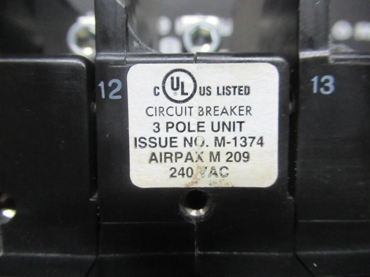 Used AIRPAX 92 AMP 105 TRIP CIRCUIT BREAKER LR26229 240 V HH83XB324-B 209-3-2599-324