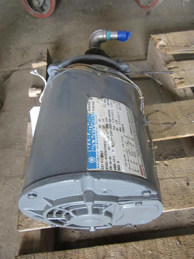 Used ORBERDORFER BRONZE GEAR PUMP 991-32 W/ MARATHON NO-G063 MOTOR 0.5HP 460V 3-PHASE