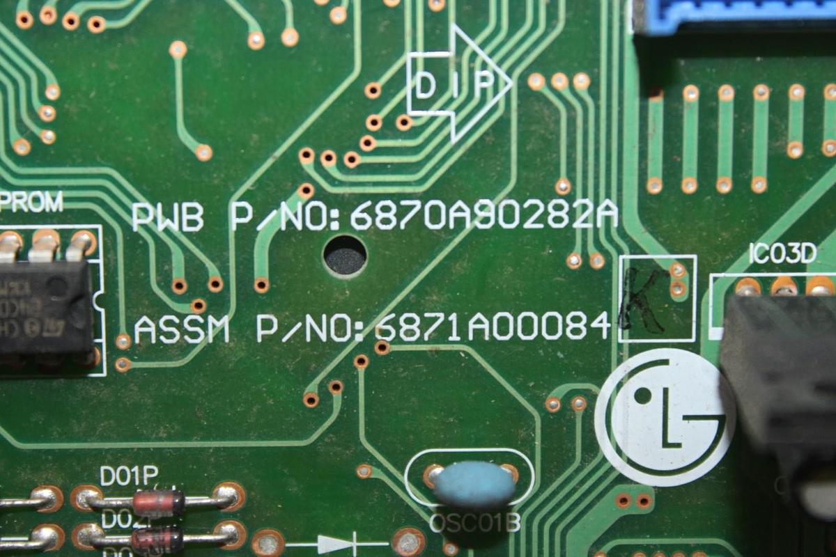 Used LG AIR CONDITIONING UNIT CONTROL BOARD 6870A90282A 6871A00084K