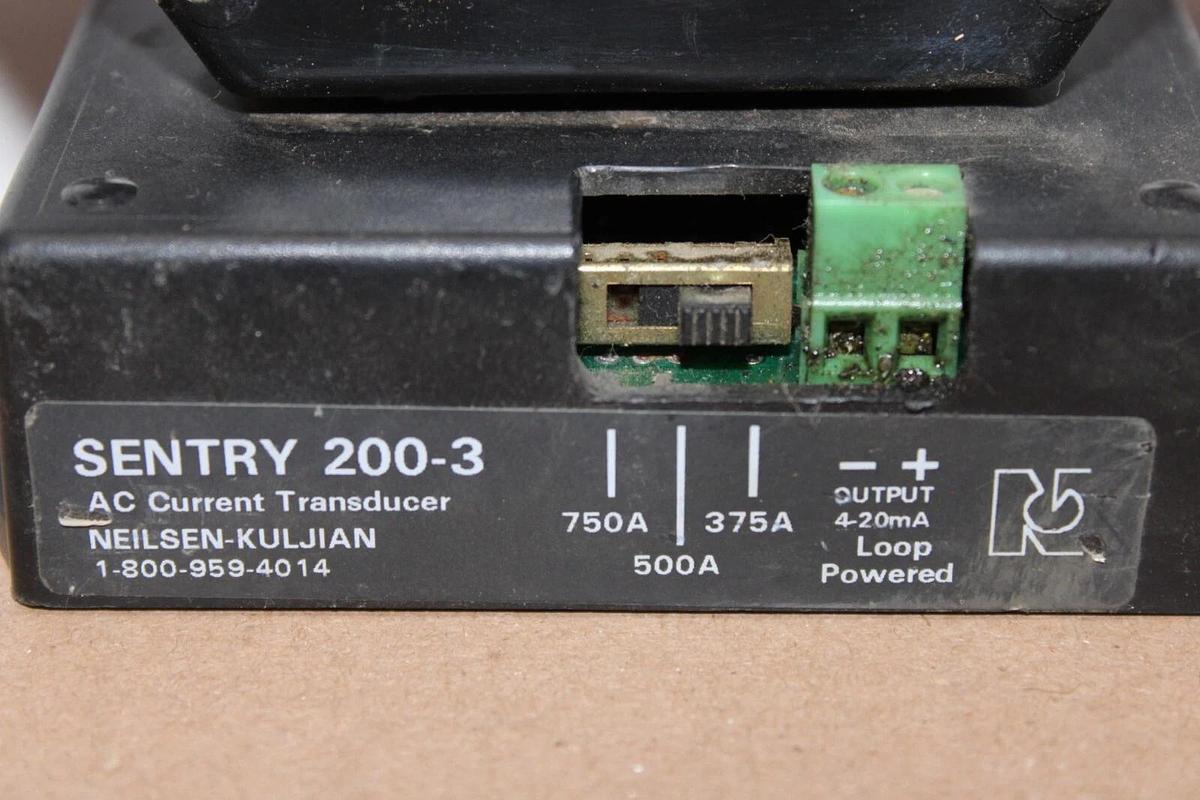 Used NEILSON-KULJIAN SENTRY 200-3 AC CURRENT TRANSDUCER 750 AMP 20mA *WARRANTY*