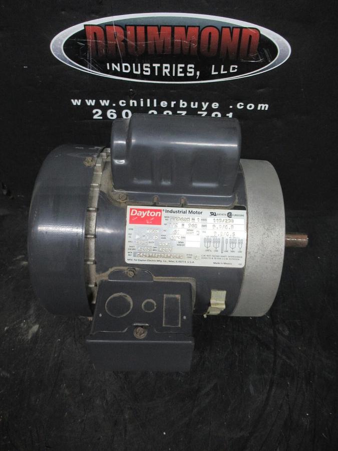 Used DAYTON MOTOR 6K942M 1 PHASE 115/230 VOLT 1.15 SF 9 AMP 1/2 HP 1725 RPM
